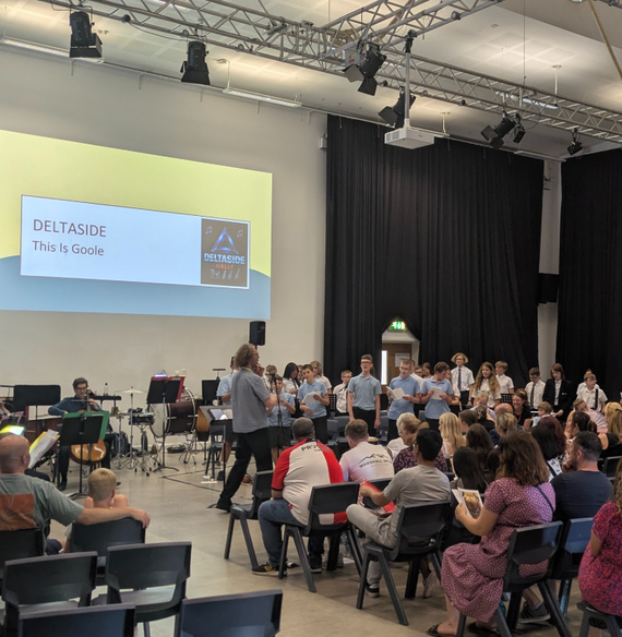 An orchestral concert