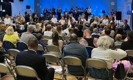 Audience watching concert performance