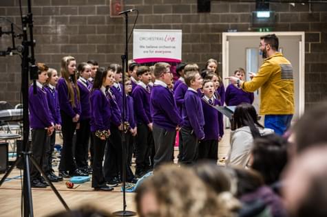 Group of students performing