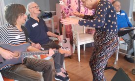 Dancing in a music workshop